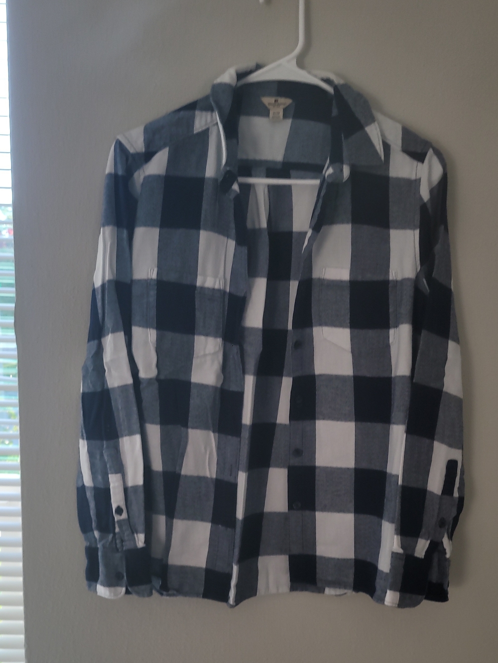 Woolrich Black & White Buffalo Check Button-Down Shirt